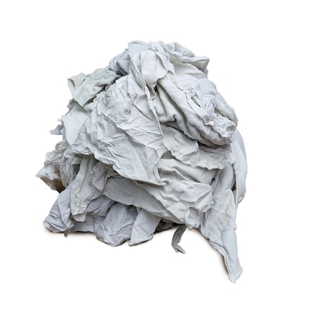 R & R Textile T Shirt Rags Pallet, White, 630 lb. Z99408